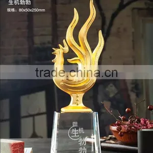 2017 High Quanlity Gold Plated Chanticleer Trophy for Business Gift thumbnail-1