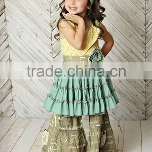 Summer Girls Clothing Mustard Pie Remake Children Clothes Sets thumbnail-1