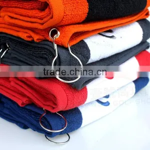 100% Cotton Yarn Dyed Jacquard Golf Towel thumbnail-1