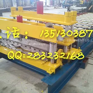 1100 Arc Bias Glazed Tile Roll Forming Machine thumbnail-1