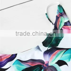 Sexy One Piece Bathing Suit Backless Printed Swimwear thumbnail-4