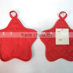 Wholesale Star Shape Pot Mitt Red Color Cotton Potholder thumbnail-1