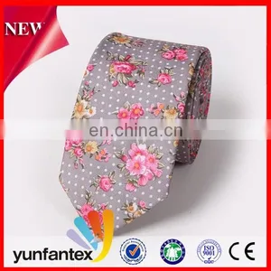 2016 Cheap Flower Pattern Design 100 Cotton Necktie thumbnail-3