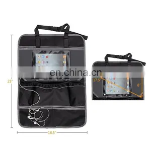 Car Seat Back Organizer With Tablet Holder Touch Screen Backseat Protector Kick Mat for Kids Baby thumbnail-2