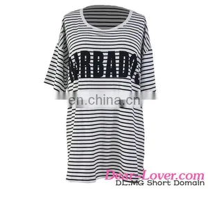 Wholesale Black White Striped Beach Shirt Brazilian Bikini Beachwear thumbnail-2