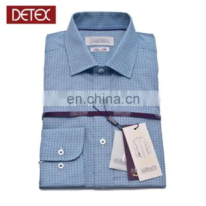 Cheap China Printing Blue Oxford Dress Shirt For Men thumbnail-1