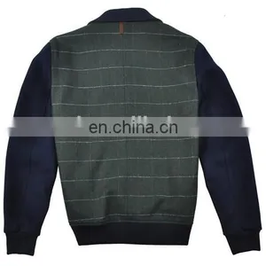 Fashion Plain Woolen Classic Varsity Jacket Men thumbnail-3
