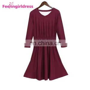 Free Shipping Red Blank Soft Plus Size Kimono Mini Women Dress thumbnail-1