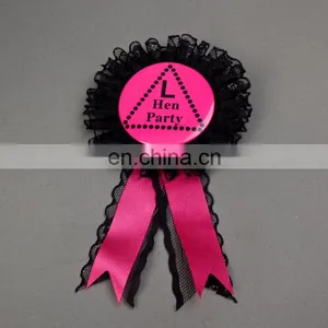 New Arrival Unique Design Bachelorette Party Pinback Button Embroidery Satin Badge Maker thumbnail-2