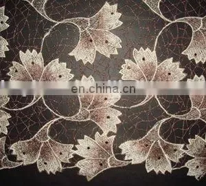 Original African Soluble Lace Wedding Dress thumbnail-1