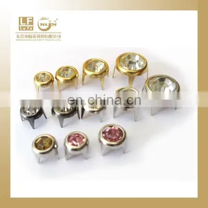 6,7,8,10MM Rhinestone Prong Studs for Leather thumbnail-2