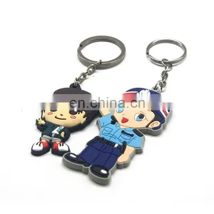 Custom Design 3d Rubber Pair Keychains 3d Custom Shaped Keychain thumbnail-1