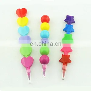Stacking Crayon 5 Colors Star Shaped Stacker Crayon Without Printing thumbnail-1