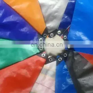 Double Red Waterproof Woven Tarpaulin Fabric PE Plastic Tarpaulin Sheet thumbnail-1