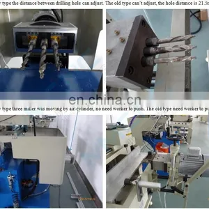 Colombia Manual Triple Drill Copy Routing Machine for Pvc Aluminium Window Door thumbnail-4