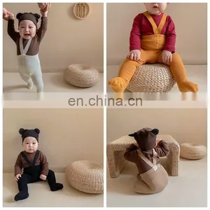 2020 Korean Children's Clothing Ins Wind Autumn Baby Knitted Overalls With Foot Socks Men and Women Baby Socks thumbnail-2