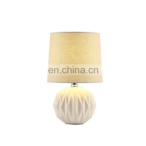 Nordic Office Restaurant Indoor Desk Lights Cheap Unique Modern Ball Shape Custom Matte White Table Lamps Ceramic thumbnail-3