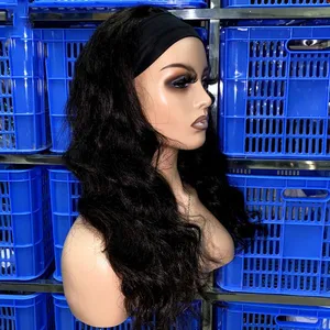 KHH Wholesale Headband Wig Human Hair For Black Women,Remy Human Hair Headband Wig,Headband Kinky Ponytail Human Hair Wig thumbnail-3