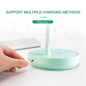 LED Desk Lamp Foldable Dimming Touch Portable Lamp USB Rechargeable Bedroom Bedside Lamp Eye Protection Reading Lamp thumbnail-2