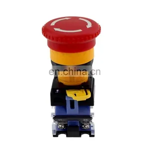 LA38-11ZS Emergency Stop 22mm Button Switches 1NO 1NC Red Mushroom 10A Equipment Lift Elevator on off Switch Button thumbnail-2