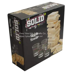Adult Wooden Tipple Tower Drinking Game, Tower Stacking Game thumbnail-1