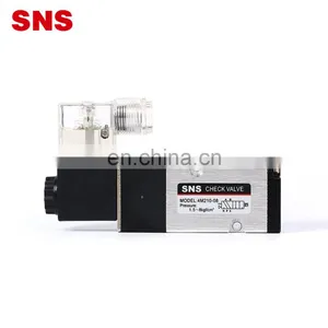 SNS 4M420-15 Series Single and Double Head Electric Coil DC Pneumatic Aluminum Alloy Solenoid Valve thumbnail-4