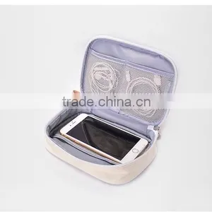 Wholesale Large Capacity Zipper Storage Canvas Makeup Bag Beauty Case Cosmetic Purse For Women thumbnail-4