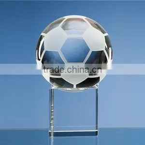 Popular Soccer Related Gifts Souvenirs Desk Top Paperweight Soccer Ball Crystal Paperweight thumbnail-1