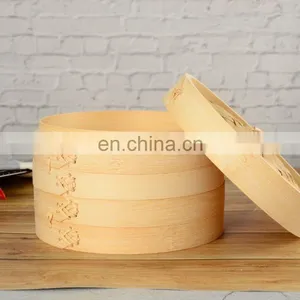 Новый товар: двухяруснаяamboo 8-дюймовая и 12-дюймовая пароварка для пельменей и овощей, многоярусная пароварка для готовки thumbnail-4
