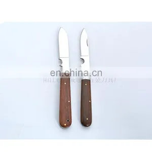 Wood Handle Knife 420 Stainless Steel Blade With Steel Bolster and Wooden Folding Knives Utility Elpocket Knife Multi Tool thumbnail-3