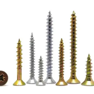 Chipboard Screw/Double Csk Head (pozi or Cross) Yellow Zinc thumbnail-5