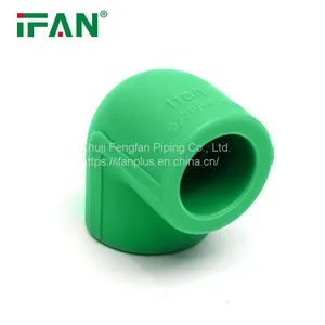 IFAN Hot Sale Green Plastic Fitting Plumbing Water Tube PPR Elbow Fittings thumbnail-1