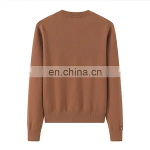 Custom 100% Cashmere Women's Button Knitted Cardigan New Casual Logo Design Crew Neck Single Breasted Closure Animal Winter thumbnail-2