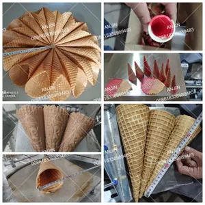 Automatic Electric Sugar Cone Production Line Waffle Cone Making Machine thumbnail-5