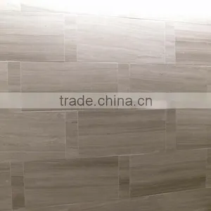 Good Price Natural Polished White Wooden Vein Marble Tiles thumbnail-2
