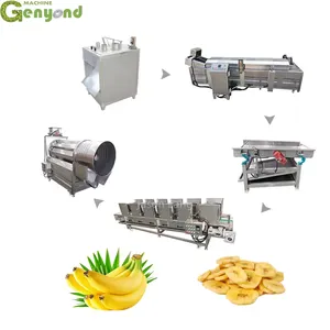 Genyond Factory Stainless Steel Full Automatic Banana Chips Making Machines Plantain Chips Production Line Selling thumbnail-6