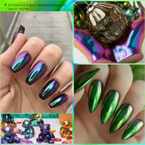 Nail Glitter Powder ，Nail Art，Box Bling Mirror Nail Glitter Powder Gold/Sliver Nail Art Sequins Chrome Pigment Glitters thumbnail-4