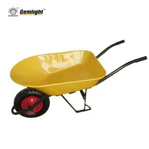 Reinforced Steel Tray Wheel Barrow With Pneumatic Wheel for African Importers OEM Bulk Order Support for Farm Construction and Garden Use thumbnail-3