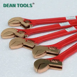 Non-sparking Adjustable Wrench With PVC Handle, Copper Beryllium, 10-Inch (250 Mm), Drop Forged, Precision Machined thumbnail-5