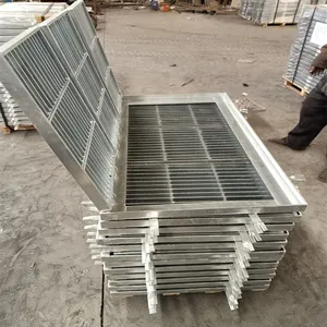 Custom-made Industrial Steel Floor Gratings for Roads and Bridges, Hot-dip Galvanized Steel Gratings, and Stainless Steel Gratings. thumbnail-3
