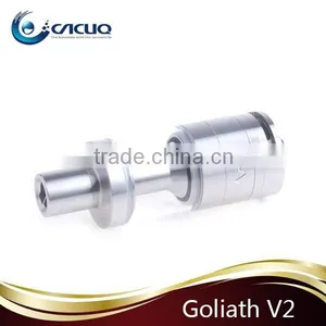 New Arrival 2015 Hot Sales Full Fit Temp Control Model Air Flow Sub Ohm Glass Atomizer Goliath v2 Rta thumbnail-1