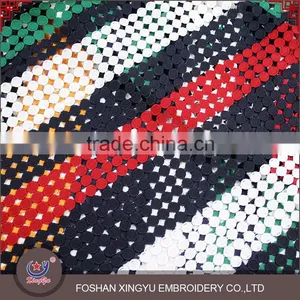 Good Selling Water Soluble 100% Polyester Best Price Multi-color Chemical African Lace Fabrics thumbnail-4