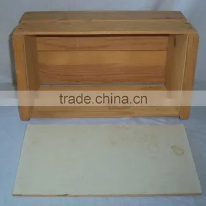 Wood Wooden Stemilt Fruit Food Storage Shipping Crate Box With Lid Container thumbnail-4