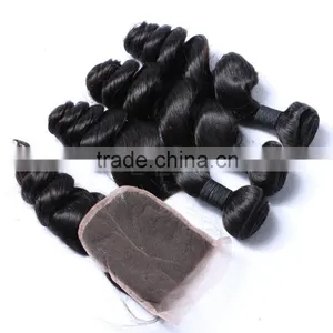 Wholesale Hair Accessories Virgin Hair Bundles With Lace Closure thumbnail-6
