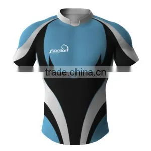 Sublimation Tight Rugby Shirt, New Zealand Rugby Shirt, Malaysia Rugby Jersey thumbnail-3