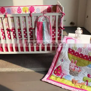 Distributors Wanted Embroidery Designs Baby Crib Bedding Set thumbnail-5
