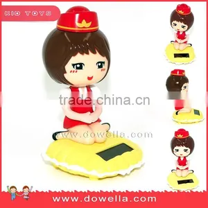 Solar Energy Swing Japanese Sex Girl Car Decoration, Battery for Solar Energy Toys. thumbnail-1