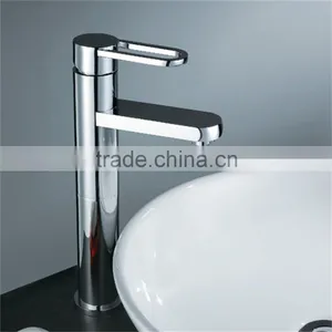 Chrome Tall Basin Mixer Faucet Lavatory Faucet Wholesale thumbnail-1