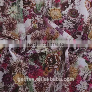 Polyester Chiffon Fabric Different Types Flower Designs of Fabric Printed Fabrics thumbnail-2
