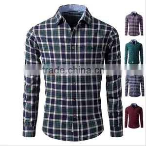 Designer Stylish Cotton Check Shirts for Men Long Sleeve Shirts thumbnail-1